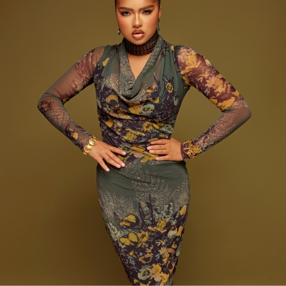 Jean Paul Gaultier Fuzzi Cowl Neck Vintage Dress